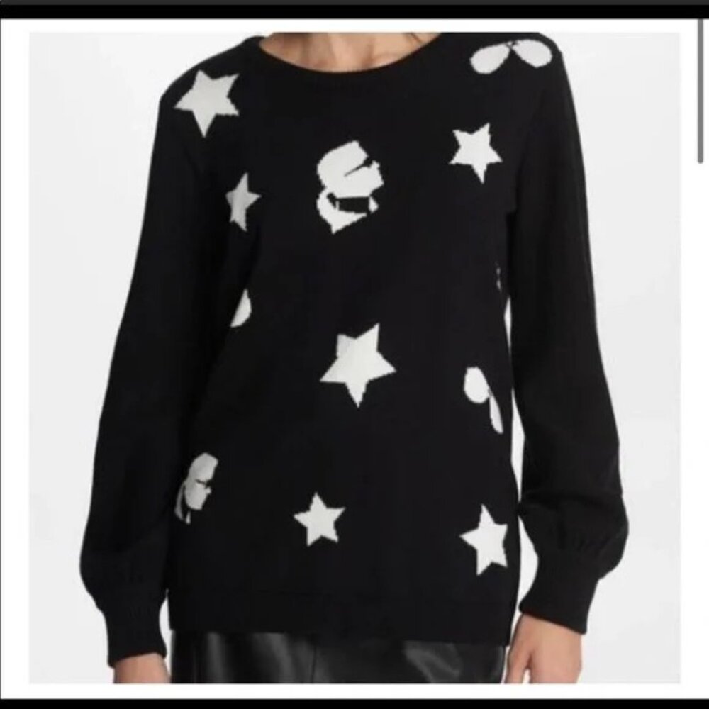 Karl Lagerfeld Black Logo Sweater Size S
